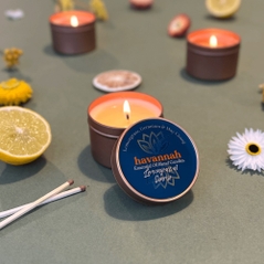 Lemongrass at Sunrise essential oil blend tin candle