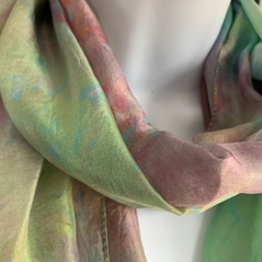 ice pastel silk scarf detail