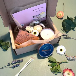 Seasalt at Sunset Tin Candle Gift Box with dried flowers