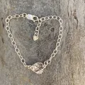 Silver heart bracelet