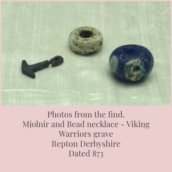 museam photos from the find showing the beads as they were found