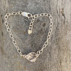 Silver heart bracelet