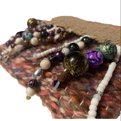 handspun clutch beading