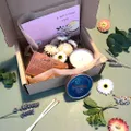 Seasalt at Sunset Tin Candle Gift Box with dried flowers
