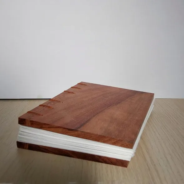closed book with wooden cover