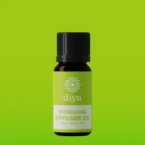 Refreshing diffuser oil (10ml) creating a clean, uplifting citrus aromatherapy atmosphere.