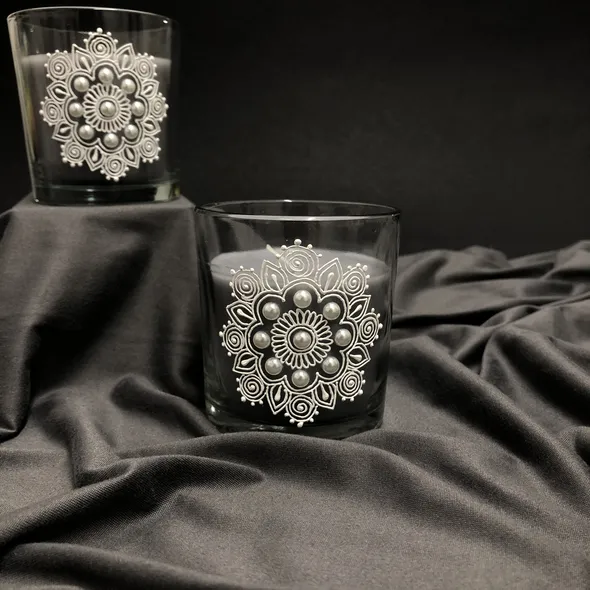 scented glass candle