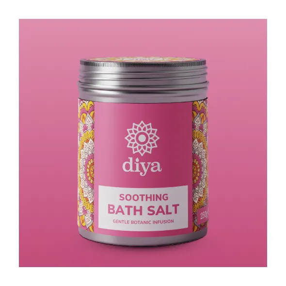 Soothing bath salts infused with Neroli, Frankincense and Sweet Orange for a gentle, calming spa soak.