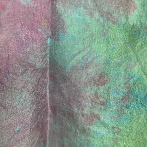 ice pastel silk scarf detail