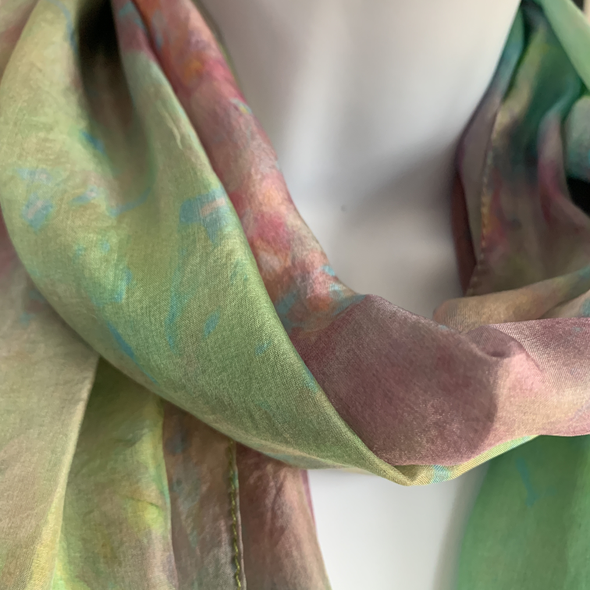ice pastel silk scarf detail