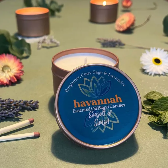 Seasalt at Sunset Tin Candle