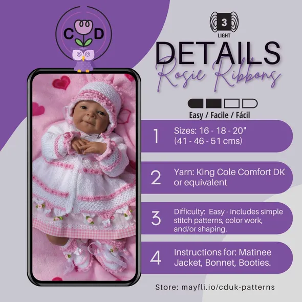 DK baby knitting pattern downloads
