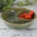 Personalised handmade ceramic chip and dip bowl with salsa and chips, artisan pottery gift.