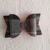 Red & Grey Tartan Bow