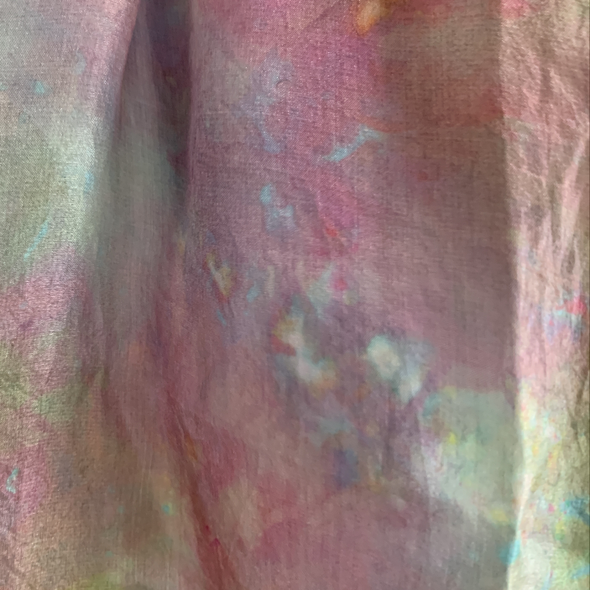 ice pastel silk scarf detail