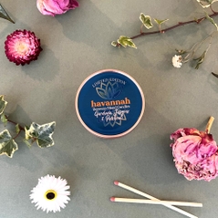Gardenia jasmine and patchouli besswax blend tin candle