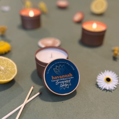 Lemongrass at Sunrise essential oil blend tin candle
