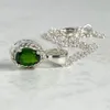 handmade silver chrome diopside necklace, aml jewellery designs, Scotland