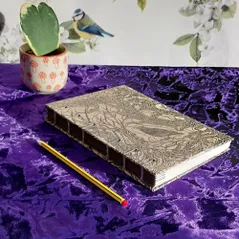 side view of notebook showing spine