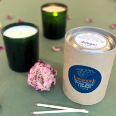 Gardenia Jasmine and Patchouli Emerald Glass Candle