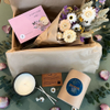 Seasalt at Sunset Emerald Glass Candle Gift Box With Dried Flowers
