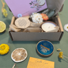 Lemongrass at Sunrise essential oil blend candle Gift Box with dried flowers