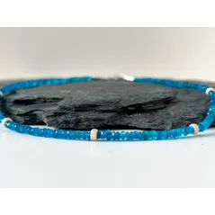 Neon apatite sterling silver necklace