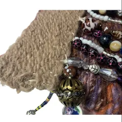 handspun clutch bag in shetland wool