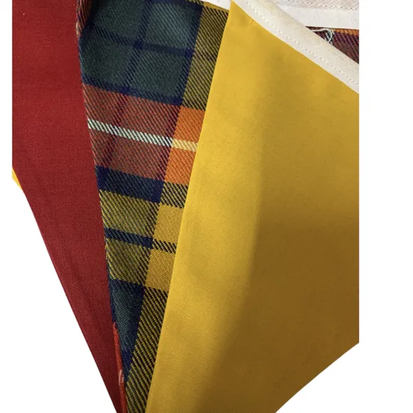 plaid bunting