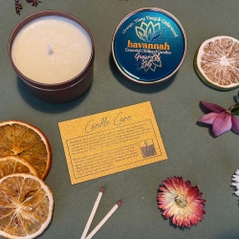 Ginger Lily Lake essential oil candle and candle care card