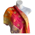 botanical print silk scarf
