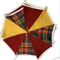 plaid bunting